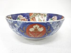 古伊万里　染付赤絵　花　平鉢